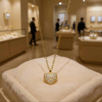 Manu zircon heart necklace