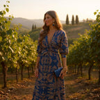 Summer poem v-neck dress