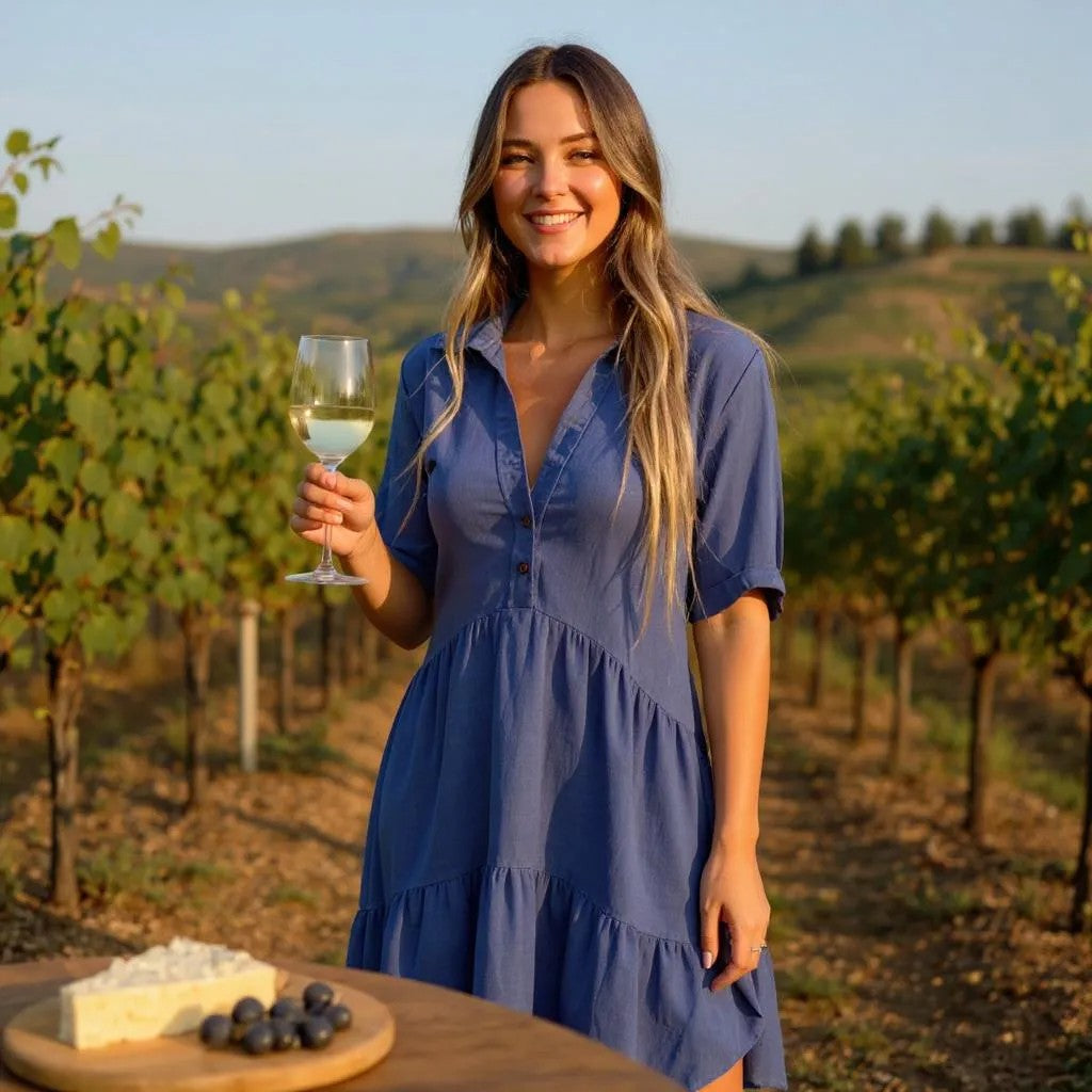 Brunna Dress with earthy calm and understated charm