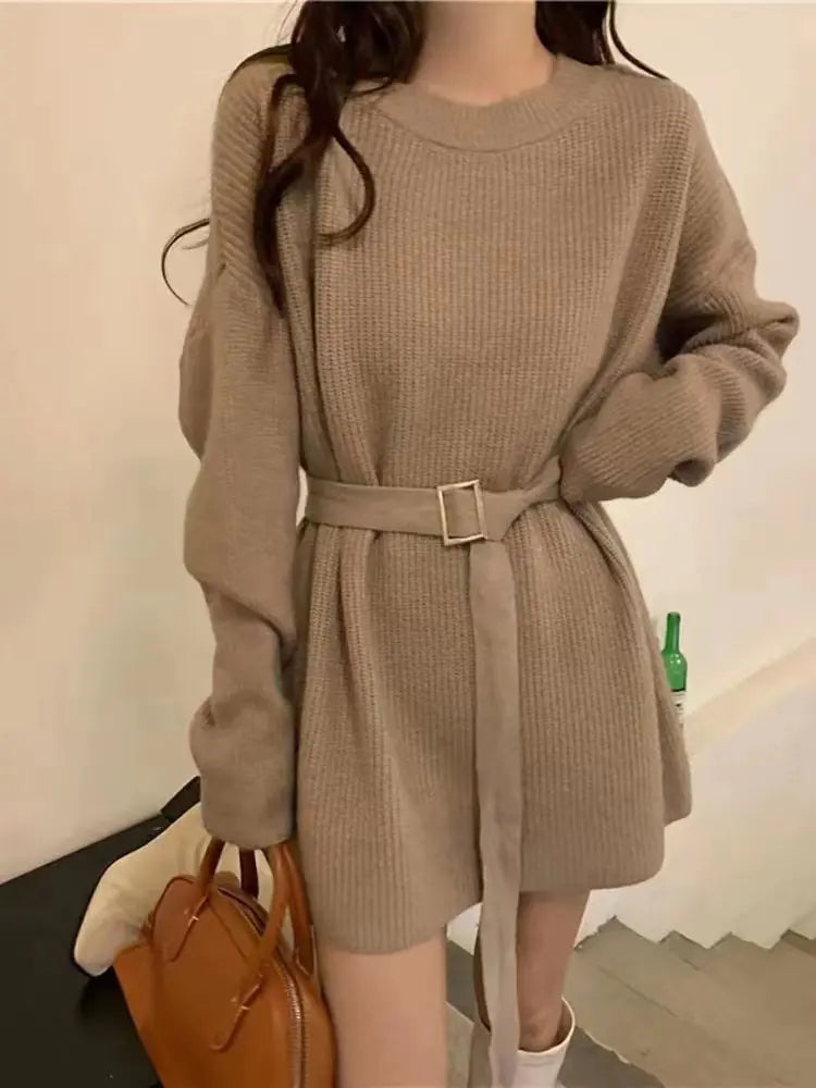 Chic Knitted Sweater Dress 2023