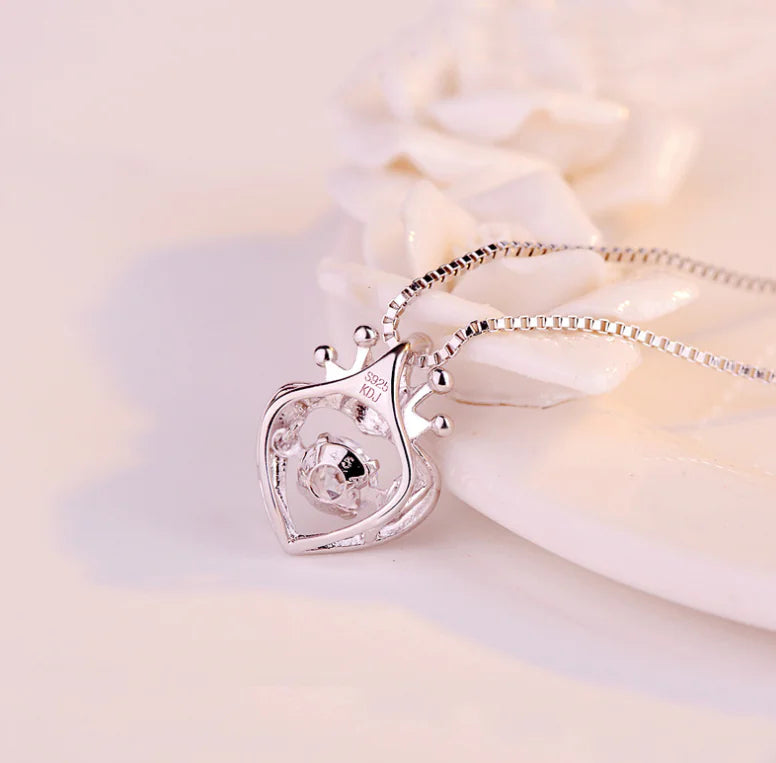 Rachel Regal Heart Crown Necklace