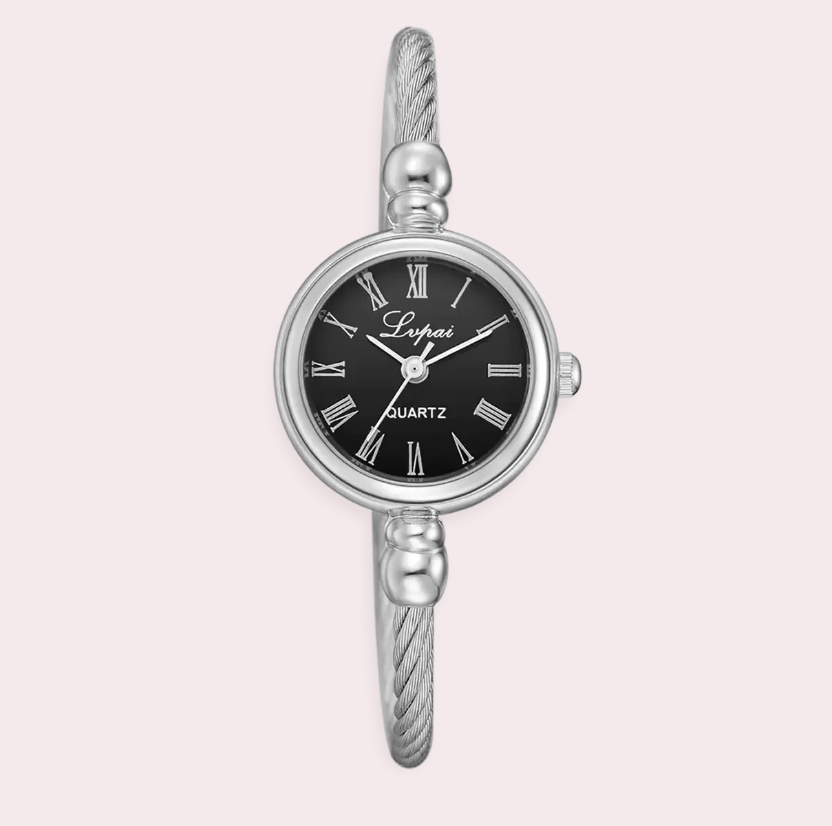 Grace Silver Bracelet Watch with Fine Chain