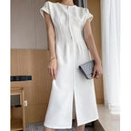 Lunaria White Dress of sculpted elegance and summer purity