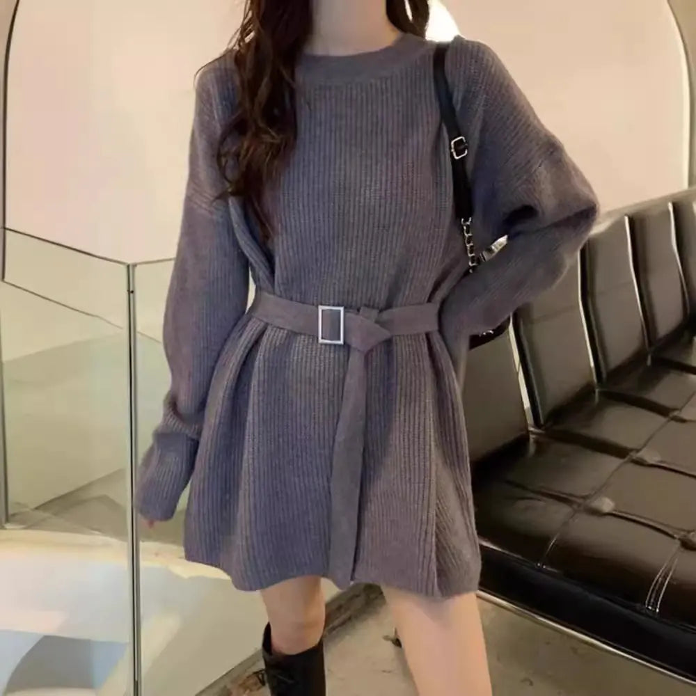 Chic Knitted Sweater Dress 2023